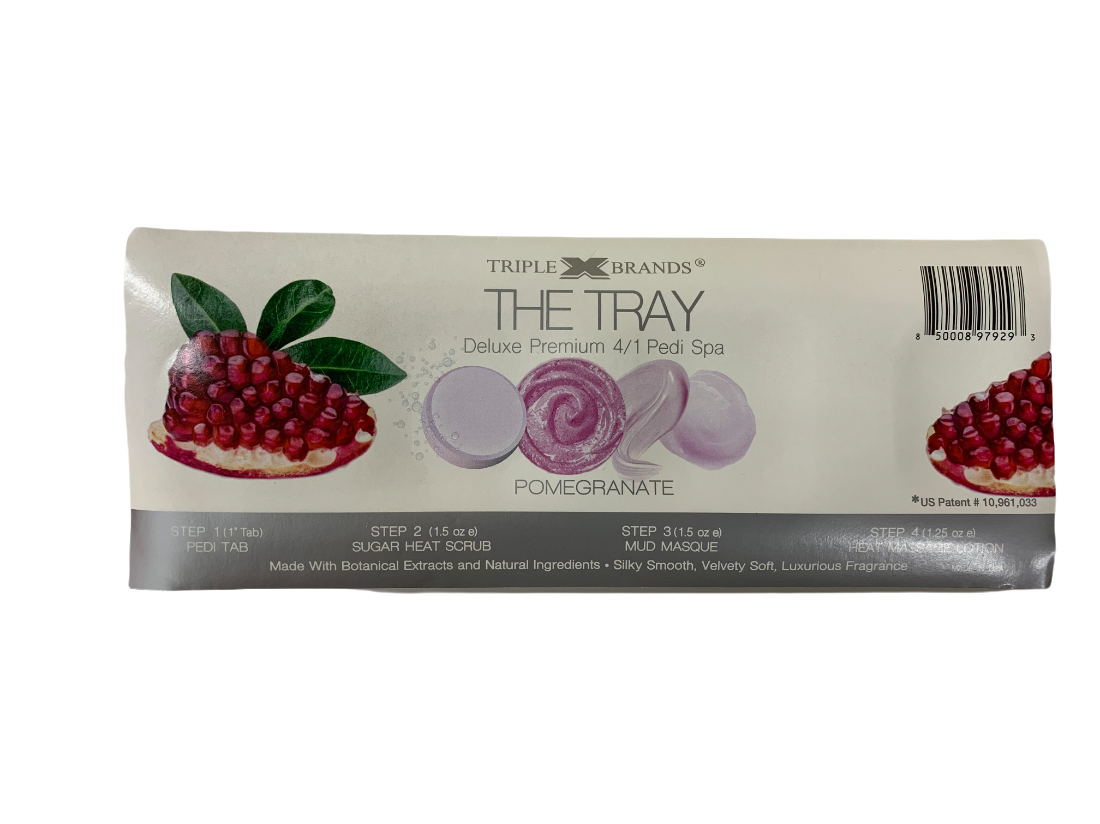 Triple X The Tray 4/1 Pedi Spa Pomegranate